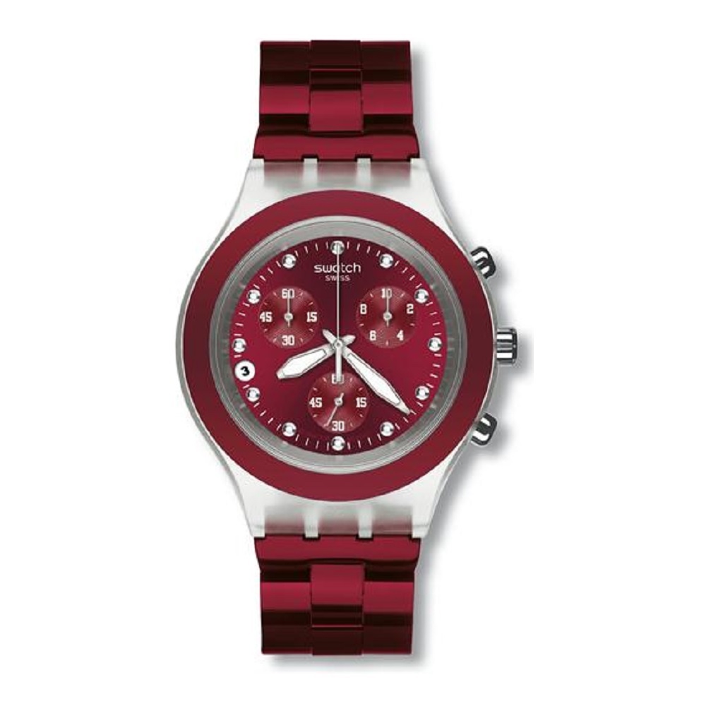 Relógio Swatch Full-Blooded Burgundy Coleção Irony SVCK4054AG