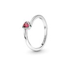 LXBOUTIQUE – Anel PANDORA Red Tilted Heart Solitaire 199267C01