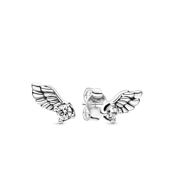 LXBOUTIQUE - Brincos PANDORA Sparkling Angel Wing 298501C01