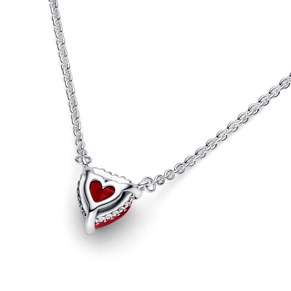 Colar Pandora Sparkling Heart Halo » LXBOUTIQUE
