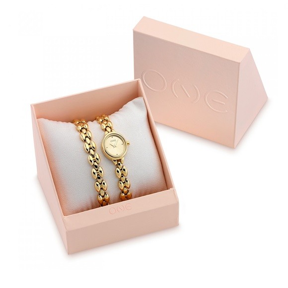 LXBOUTIQUE Relógio One Box Paris Gold OL2025CG51T